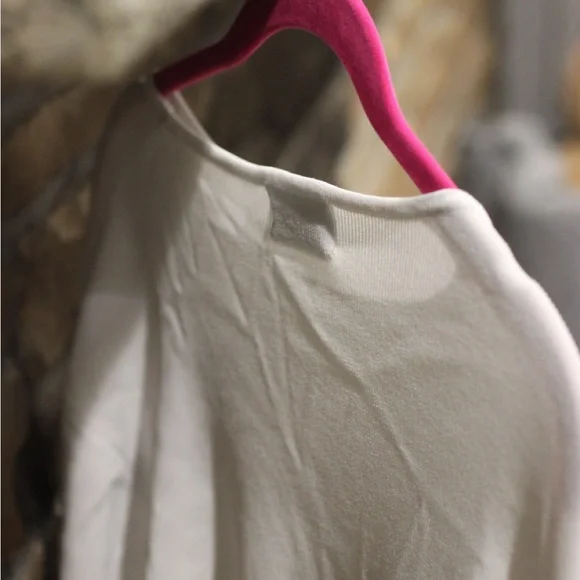 White Long Sleeve Sweater Top Size 4x - Picture 5 of 5